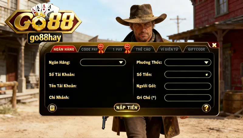 go88 nạp tiền ngân hàng bước 1
