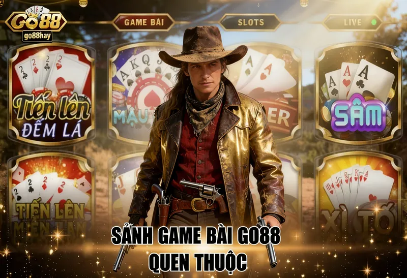 Sảnh các game bài quen thuộc của go88
